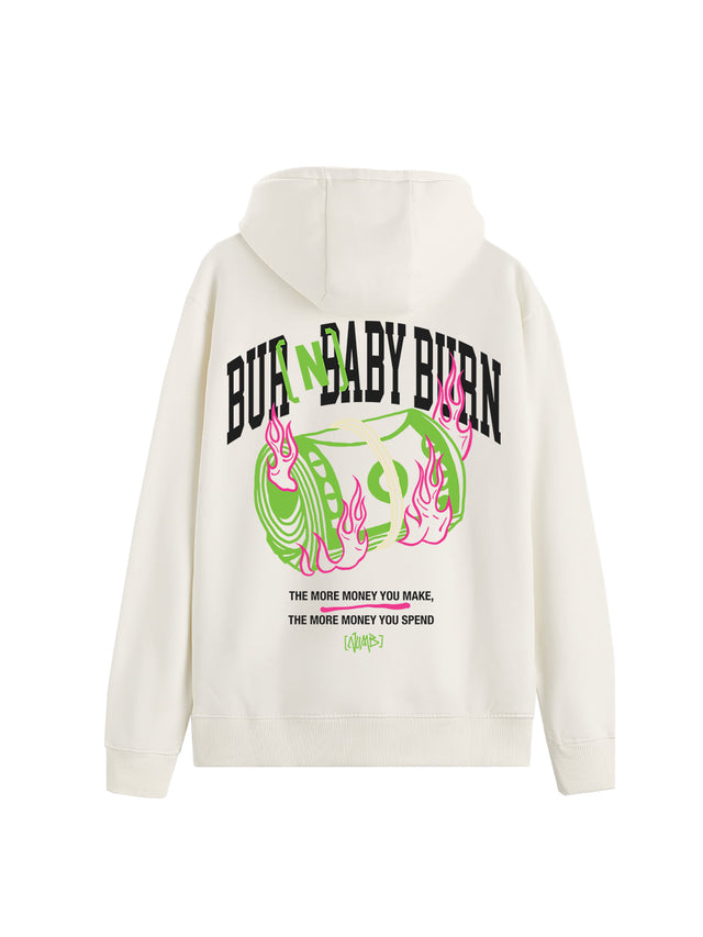 HOODIE "Burn" White