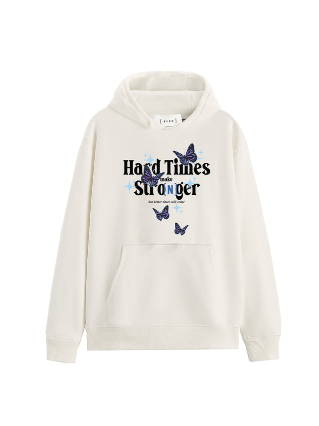 HOODIE "Hard Times" White