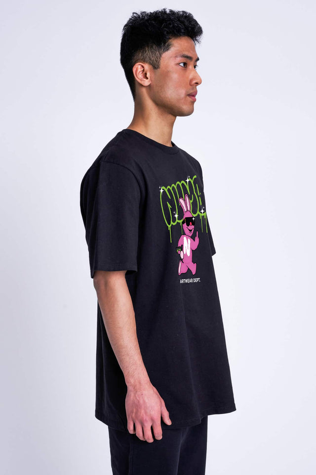 T-SHIRT 'Bunny' Black