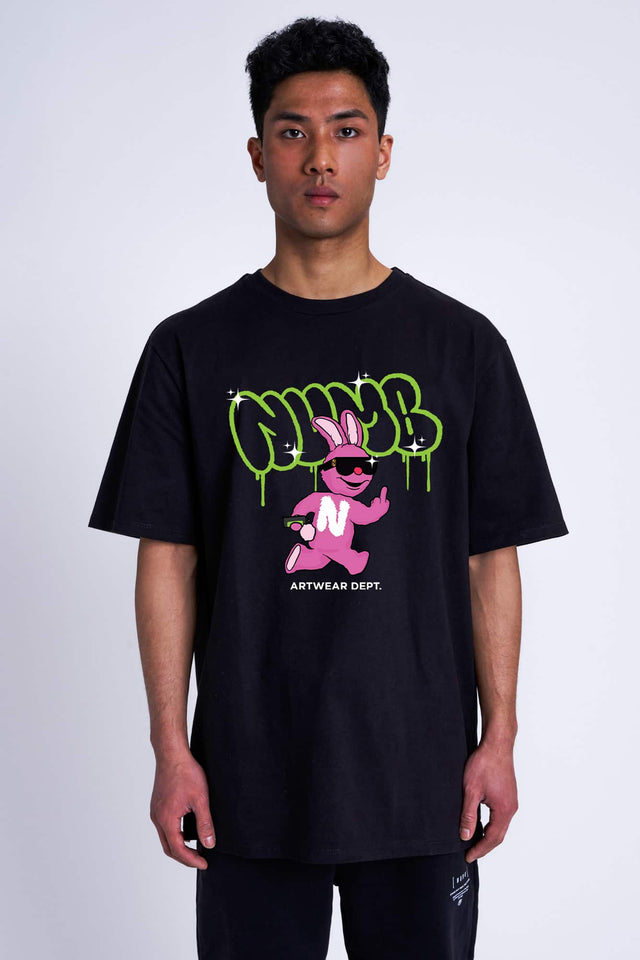 T-SHIRT 'Bunny' Black