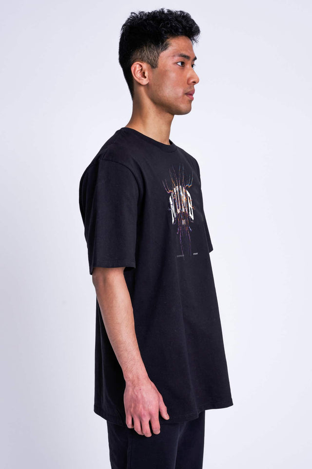 T-SHIRT 'Barbed Wire' Black