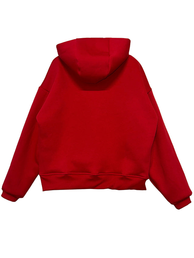 PERFECT "LOVE" HOODIE - ROSSO