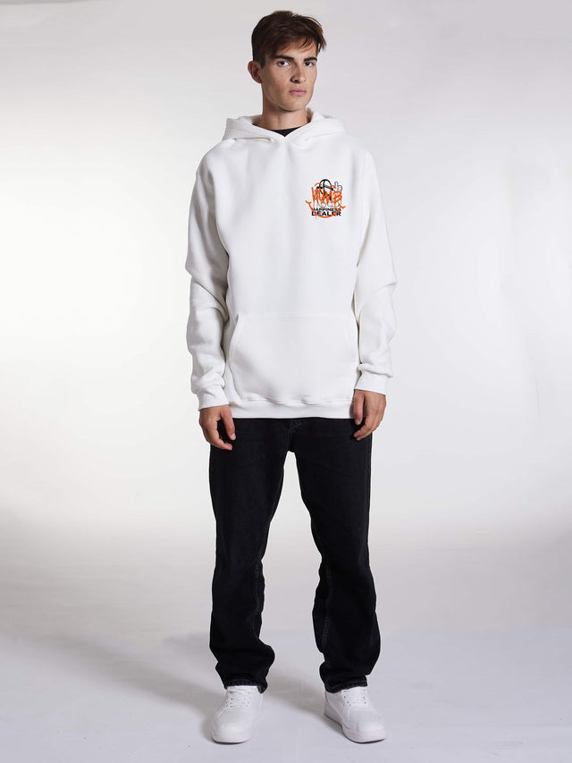 HOODIE 'Happiness Dealer' White