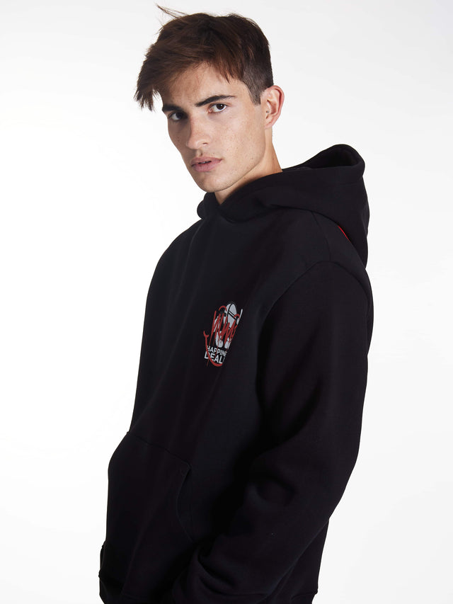 HOODIE 'Happiness Dealer' Black