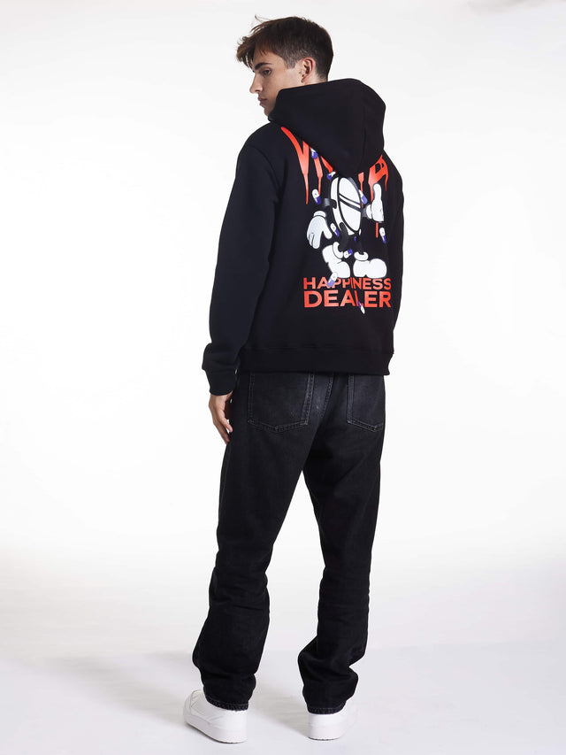 HOODIE 'Happiness Dealer' Black