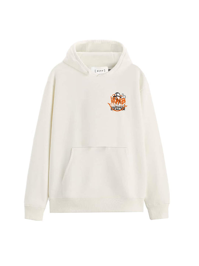 HOODIE 'Happiness Dealer' White