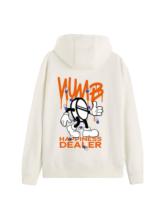 HOODIE 'Happiness Dealer' White