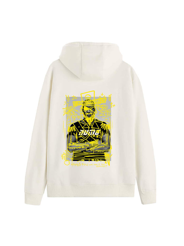 HOODIE 'Virgil Yellow' White