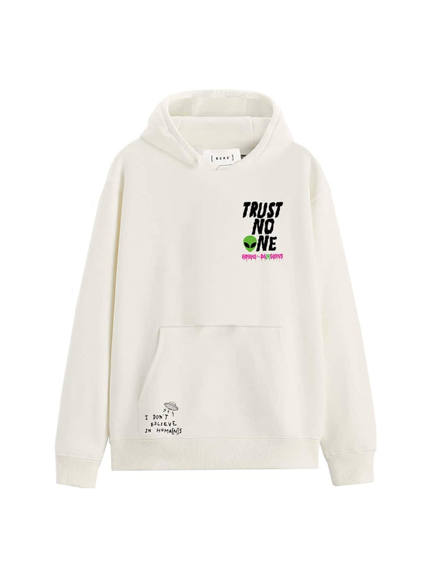 HOODIE 'Trust No One' White