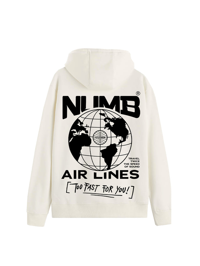 HOODIE 'Numb Air Lines' White