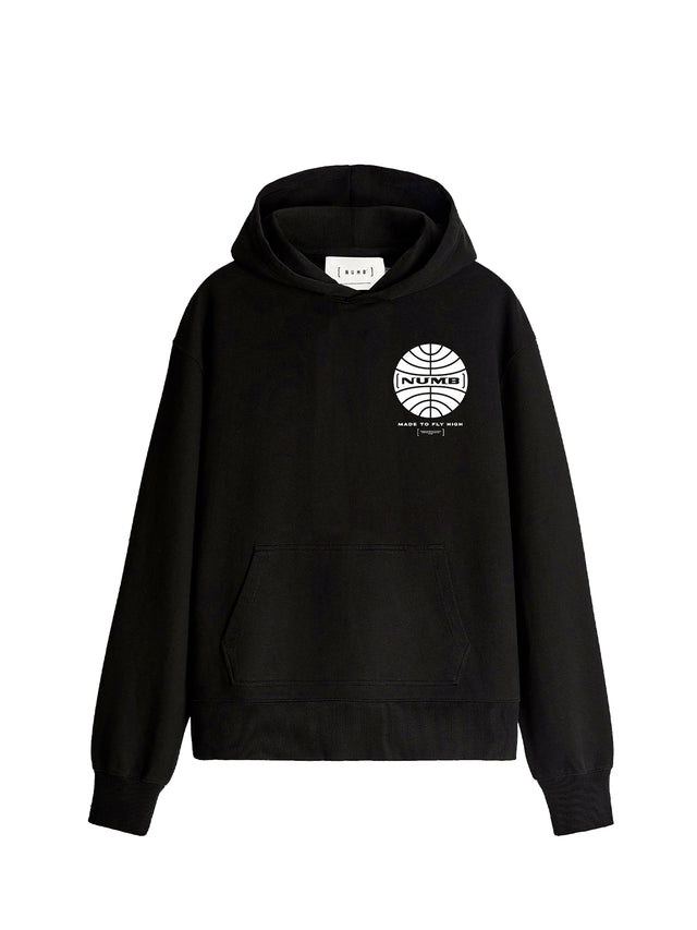 HOODIE 'Numb Air Lines' Black