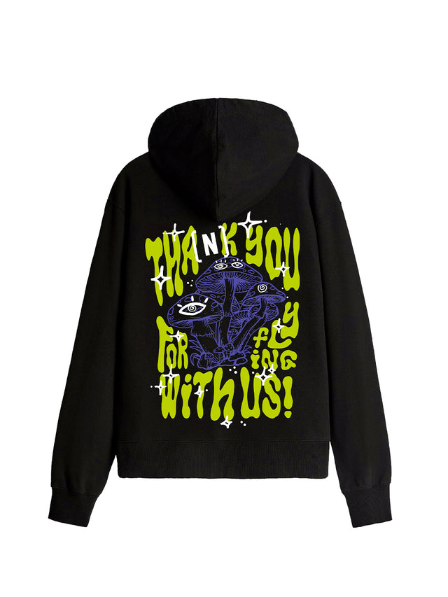 HOODIE 'He broke the ca__' Black