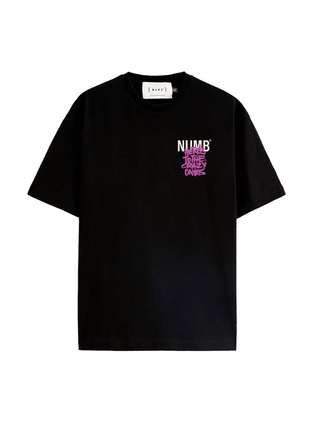 T-SHIRT 'Crazy' Black