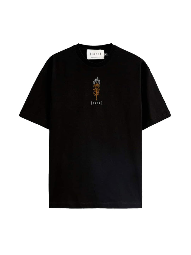 'Rose' Black T-SHIRT